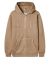 Butter Goods Fabric Applique Zip Hoody - Washed Brown