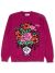 Felt Bouquet Knit Sweater - Maroon