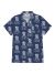 Paradise Palm Logo Open Collar S/S Shirt - Blue