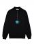 Parlez Mavar 1/4 Zip Sweatshirt - Black
