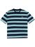 Pestle & Mortar Swift Logo Striped Pocket T-Shirt - Aqua