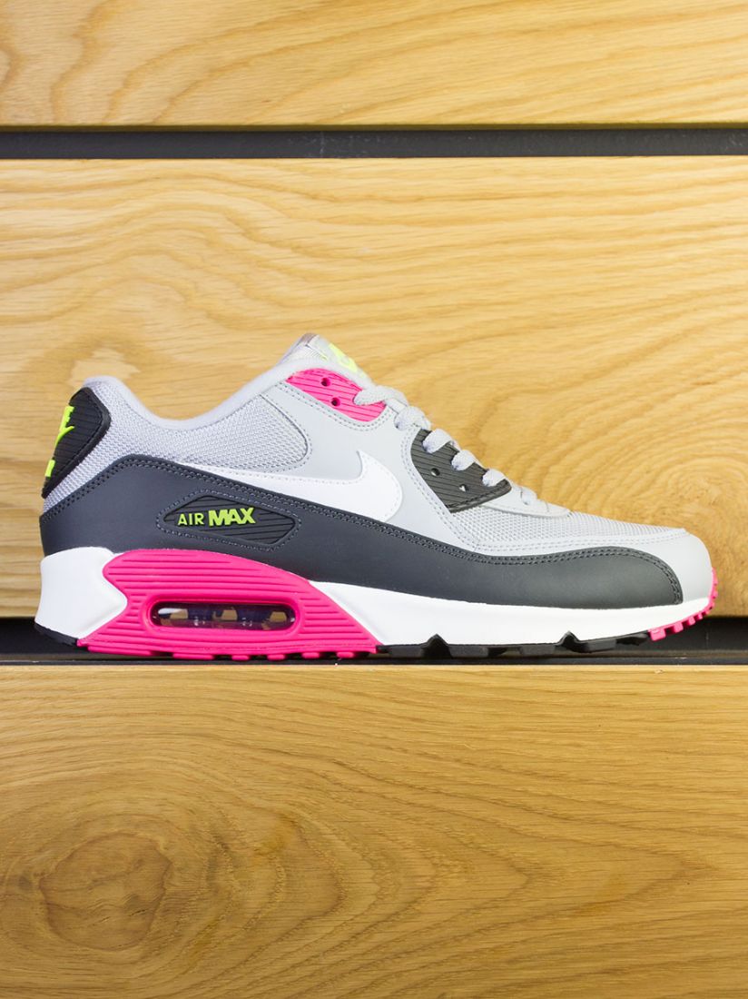 Nike Air Max 90 Essential - Wolf Grey White Rush Pink Volt